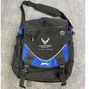 Puma US Air Force Laptop Computer Soft Side Padded Case Shoulder Strap Black Blu